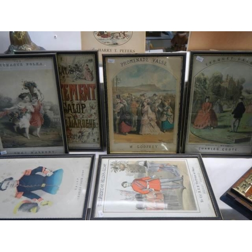 591 - Approximately 13 framed and glazed advertisements, posters etc., COLLECT ONLY.