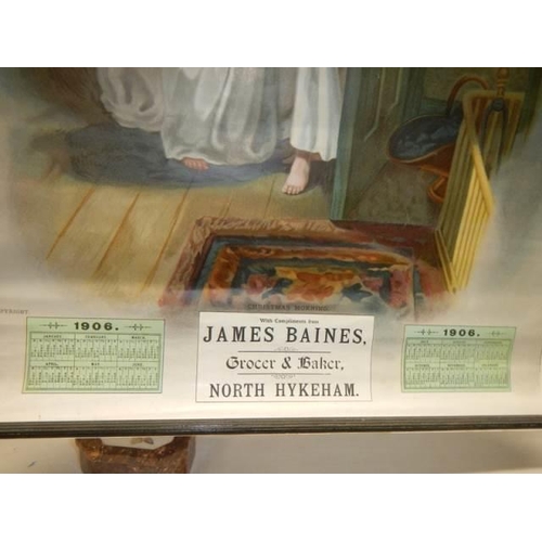 599 - A James Baines, Grocer & Baker, North Hykeham 1906 calendar.