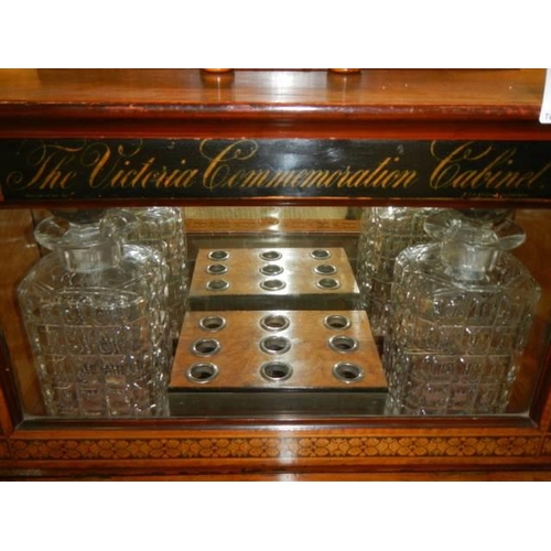 600 - The Victoria Commemorative Cabinet - A top quality Victorian music box incorporating drinks cabinet ... 