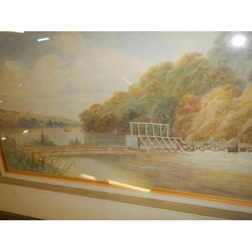 639 - A framed and glazed water-colour signed Allen. COLLECT ONLY.