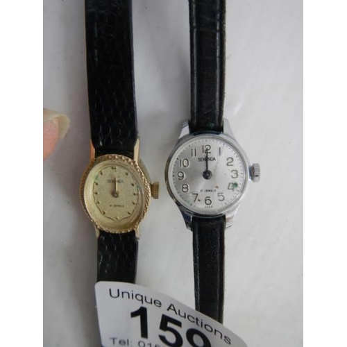 159 - Two Sekonda ladies wrist watches in working order.