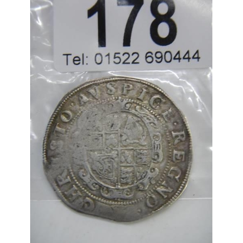 178 - A Carolus I (Charles I) silver half crown, (1625 - 1649).