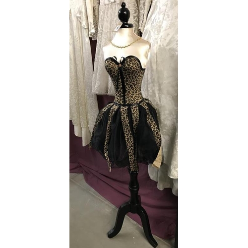 2060A - A Black and leopard pint mannequin with embellishments