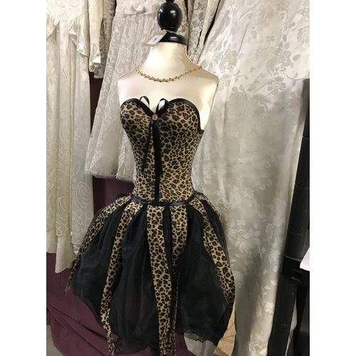 2060A - A Black and leopard pint mannequin with embellishments