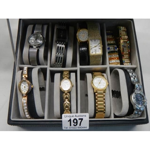 197 - Ten assorted ladies wrist watches