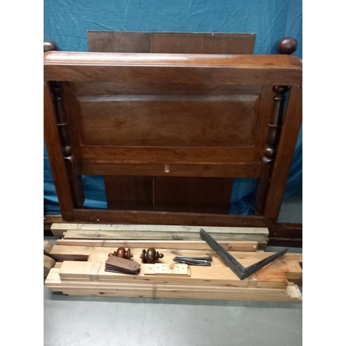 630D - A Victorian mahogany half tester bed