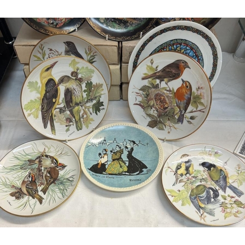 12 - A quantity of boxed collectors plates including Songbirds, When in Rome by Norman Rockwell etc