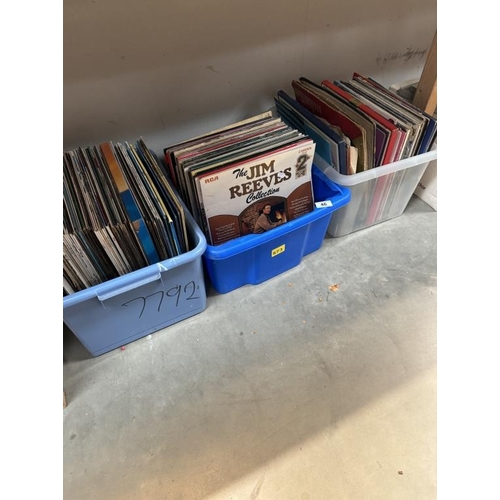 46 - 2 Boxes of LPs including Kylie, Cat Stevens, Malcolm McLaren etc