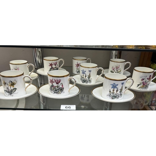 66 - A Royal Worcester coffee set. 16 Pieces & An extra cup