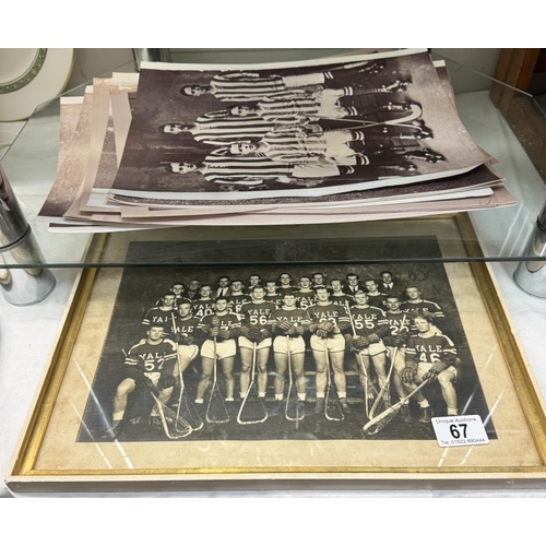 67 - A quantity of large photographs of La Cross & Hockey team