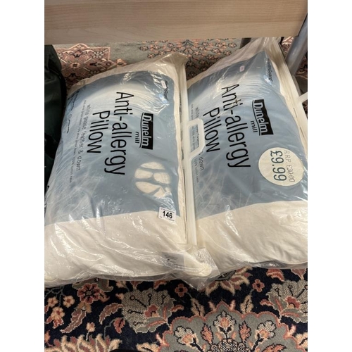 146 - 2 New anti-allergy pillows