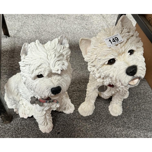 149 - 2 Large terrier dog figures