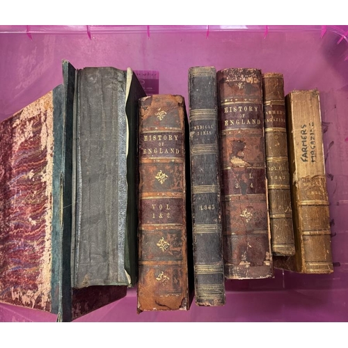 135 - A quantity of Antiquarian books including History of England Vol 1, Vol 2, Vol 3 & Vol 4