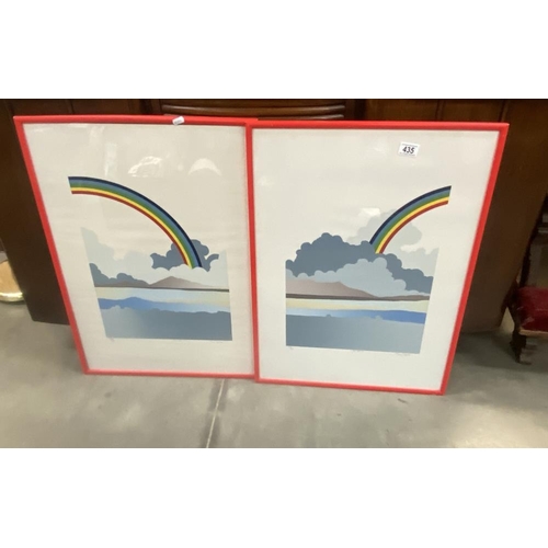 435 - 2 limited edition prints of rainbows