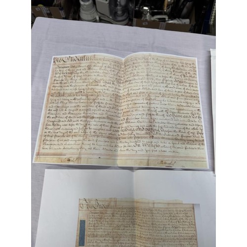 406 - 2 Old indentures including Croydon related (With translation)