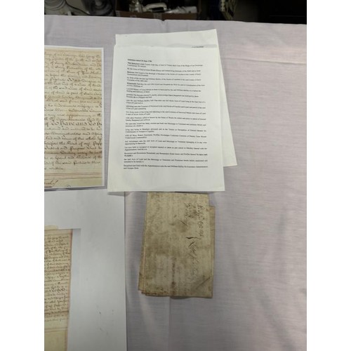 406 - 2 Old indentures including Croydon related (With translation)