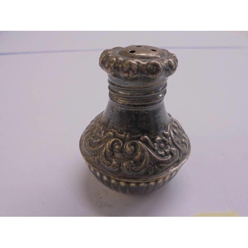 1108 - A 19th century silver pepperette.