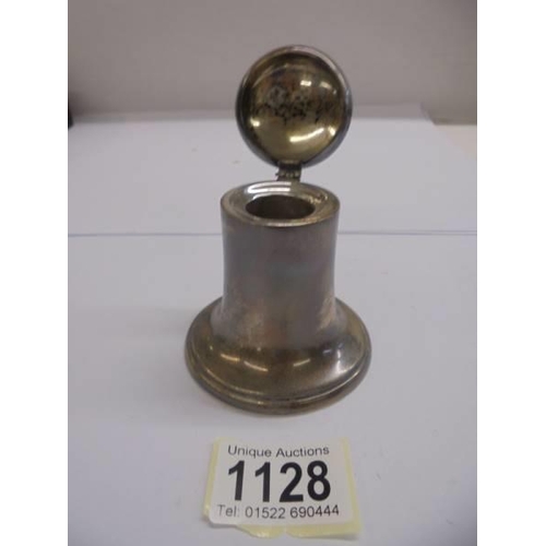 1128 - A silver inkwell.