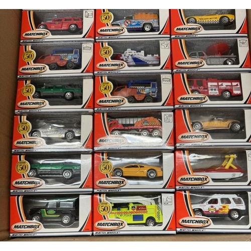 10 - A box of boxed Matchbox 50th anniversary models