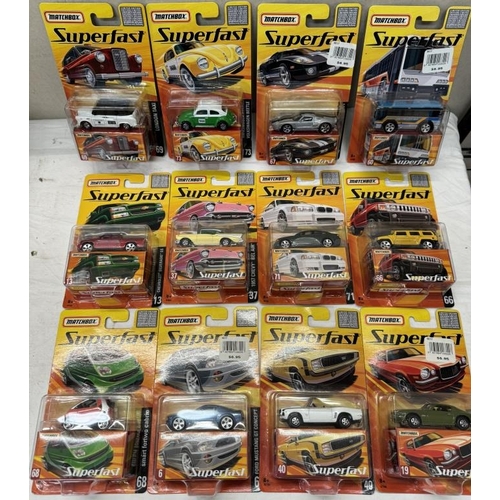 11 - 2 complete Matchbox Superfast dealer/retail/trade boxes (24 models )