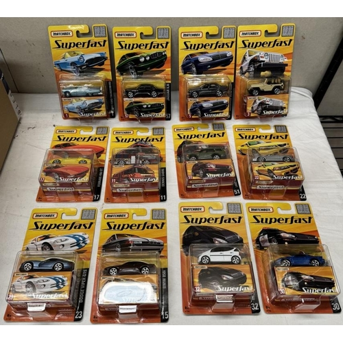 11 - 2 complete Matchbox Superfast dealer/retail/trade boxes (24 models )