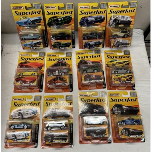 11 - 2 complete Matchbox Superfast dealer/retail/trade boxes (24 models )