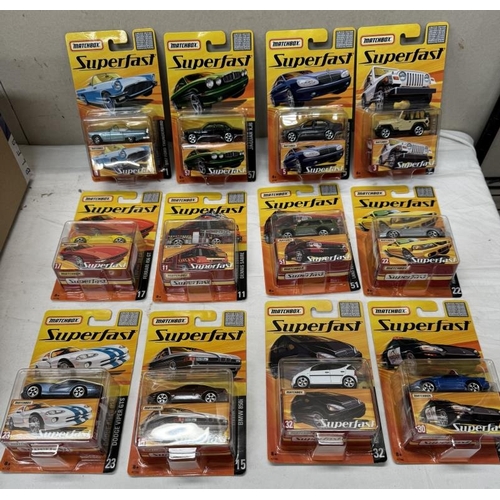 11 - 2 complete Matchbox Superfast dealer/retail/trade boxes (24 models )