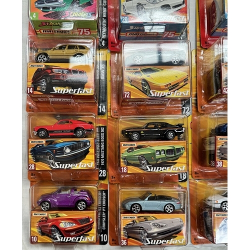 20 - 2 Matchbox Superfast dealer/retail/trade boxes (24 models)