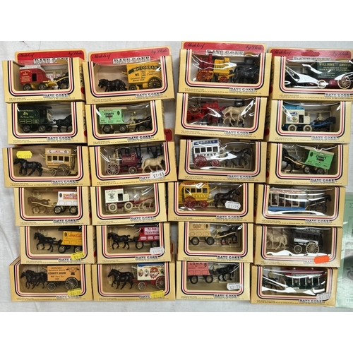 22 - A large box of Lledo horse drawn vehicles