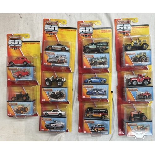 33 - 32 Matchbox 60th anniversary models in boxes and blister packs