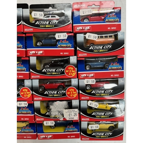 43 - 23 Action City fast wheels diecast cars in boxes