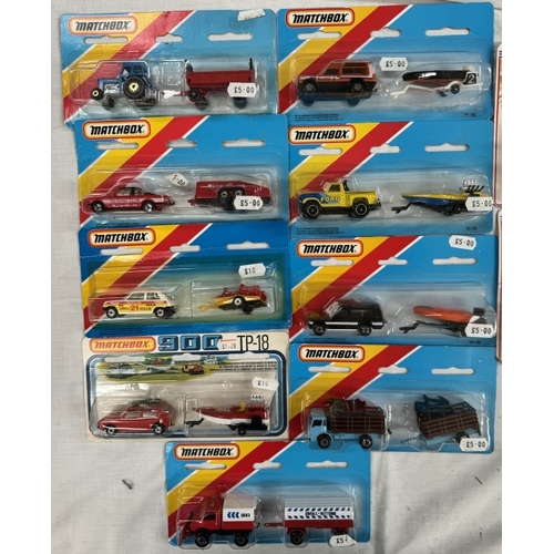 60 - 11 Matchbox twin pack vehicles in blister packs