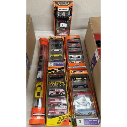 61 - 5 Matchbox 5 car sets including Premier first editions