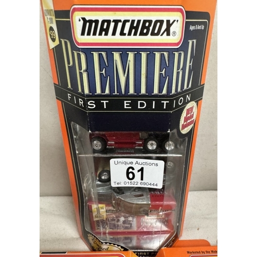 61 - 5 Matchbox 5 car sets including Premier first editions