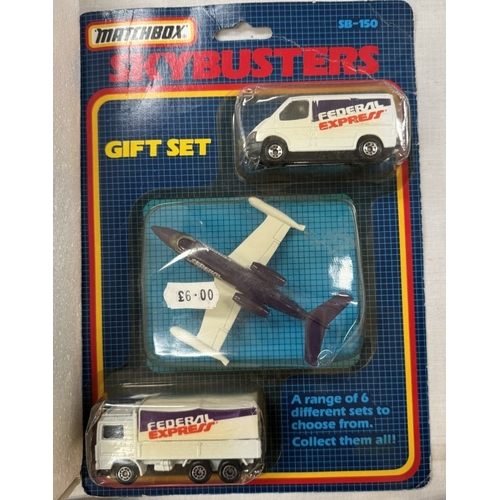 65 - 2 Matchbox sky busters gift sets and 2 others, Corgi Concorde and Atlas Jet age military aircraft