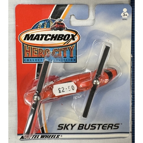 65 - 2 Matchbox sky busters gift sets and 2 others, Corgi Concorde and Atlas Jet age military aircraft