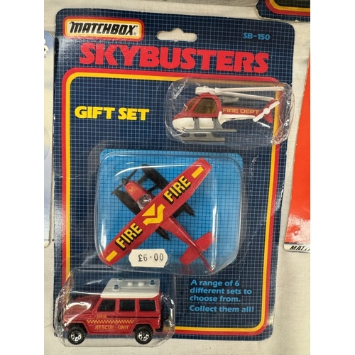 65 - 2 Matchbox sky busters gift sets and 2 others, Corgi Concorde and Atlas Jet age military aircraft