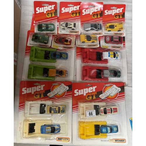 66 - 14 Matchbox Super GT models in blister packs