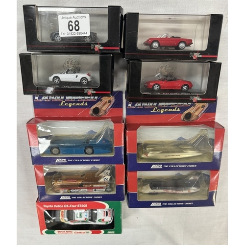 68 - Boxed Lledo land speed legends and high speed 1;64 scale cars