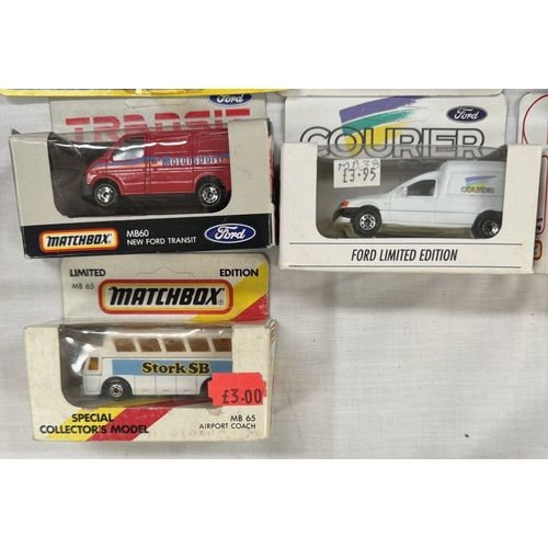 71 - 20 Matchbox models in boxes and blister packs and a Corgi transit van