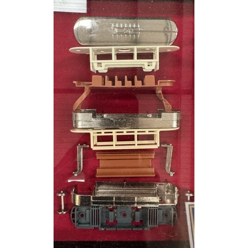 81 - A Matchbox yesteryear limited edition 2909 Preston Tram Car component display cabinet