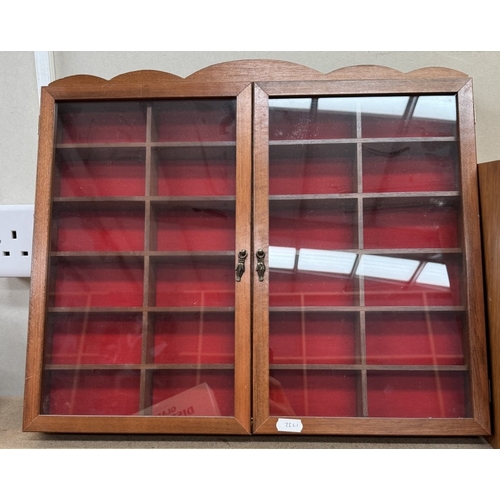 91 - 4 Collectors display cabinets, 1 boxed.