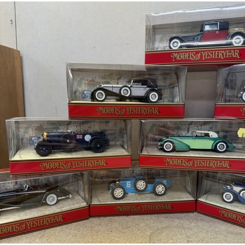 92 - 10 Matchbox models of yesteryear cars