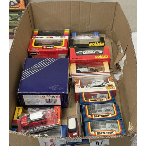 97 - A quantity of boxed Diecast including Solido, Burago, Matchbox etc