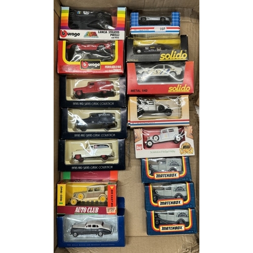 97 - A quantity of boxed Diecast including Solido, Burago, Matchbox etc