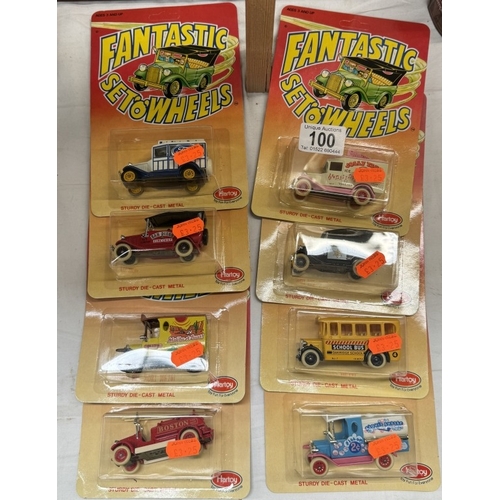 100 - 8 Hartoy 'Fantastic Set 'O' wheels' in blister packs