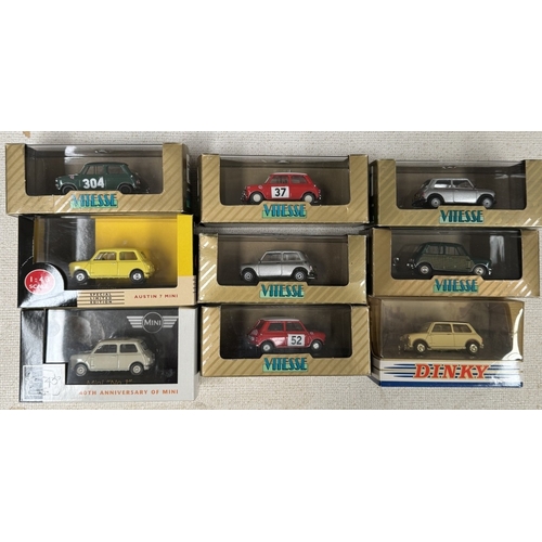 105 - A quantity of Vitesse, Vanguards & Matchbox dinky classic mini cars