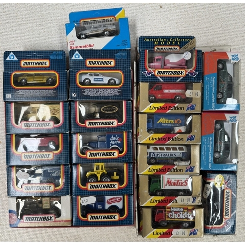 107 - A quantity of boxed Matchbox including Limited Edition Australian collectors models