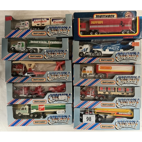 98 - 10 Matchbox Convoy lorries