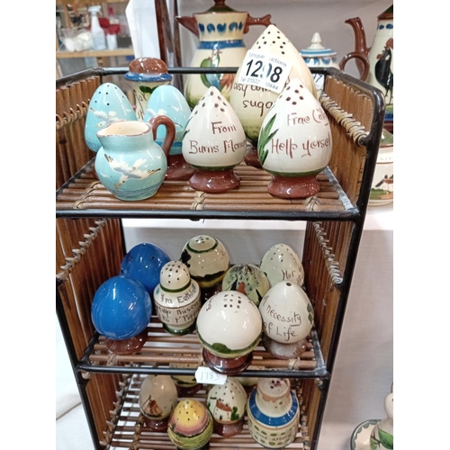 1298 - A large selection of Torquay ware cruets